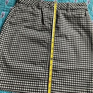 Talbots 4 p checked jeans skirt